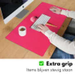Schepijs - Roze - Hoorntje Muismat XXL klein -sfeer3