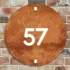 Roest - Traditioneel Naambord Rond klein -sfeer2