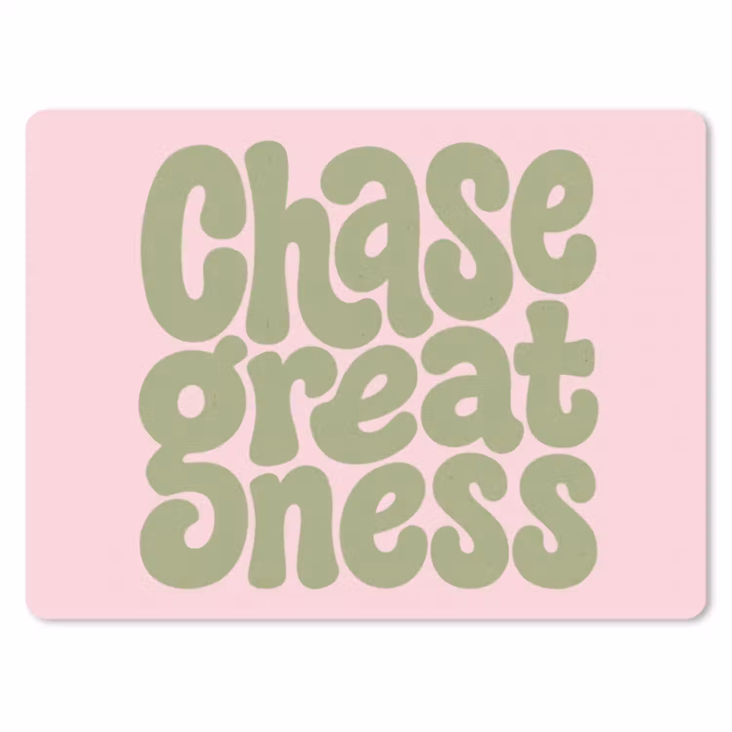 Muismat - Chase greatness - Groen - Roze - Retro