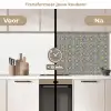 Bruin - Patronen - Geometrie keuken achterwand 2 middel 871 -voor-na2_NL
