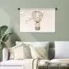 Luchtballon - Olifant - Watercolor - Beige - Dieren Wandkleed katoen klein -sfeer7