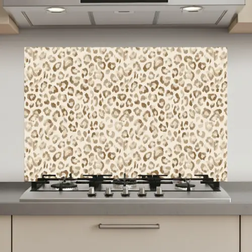 Luipaard - Klassiek - Beige keuken achterwand spatscherm klein 900 -3d_website