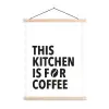 Quotes  - Koffie - Bonen - Modern textielposter latten blank klein -3d