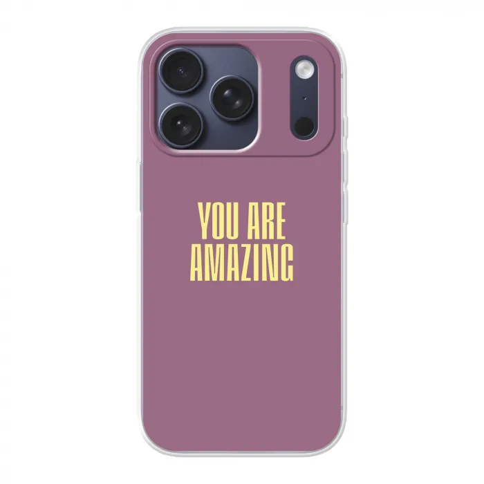 Tekst - Paars - Amazing Telefoonhoesje iPhone 17 Pro klein -3d