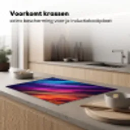 Snelheid - Kosmos - Kleurrijk Inductie beschermer vinyl 3mm klein -sfeer1