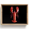 Kreeft - Glossier Rood - Zwart Dienblad Rechthoek middel -z3d_shopping