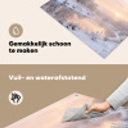Rivier - Winter - Landschap - Sneeuw - Zonsopgang Inductie beschemer met haakjes klein -ky-schoon-nl