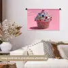 Cupcake - Kleurrijk - Edelstenen Wandkleed katoen klein -sfeer1