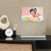 Badkamer - Eend - Blauw poster papier klein -sfeer1