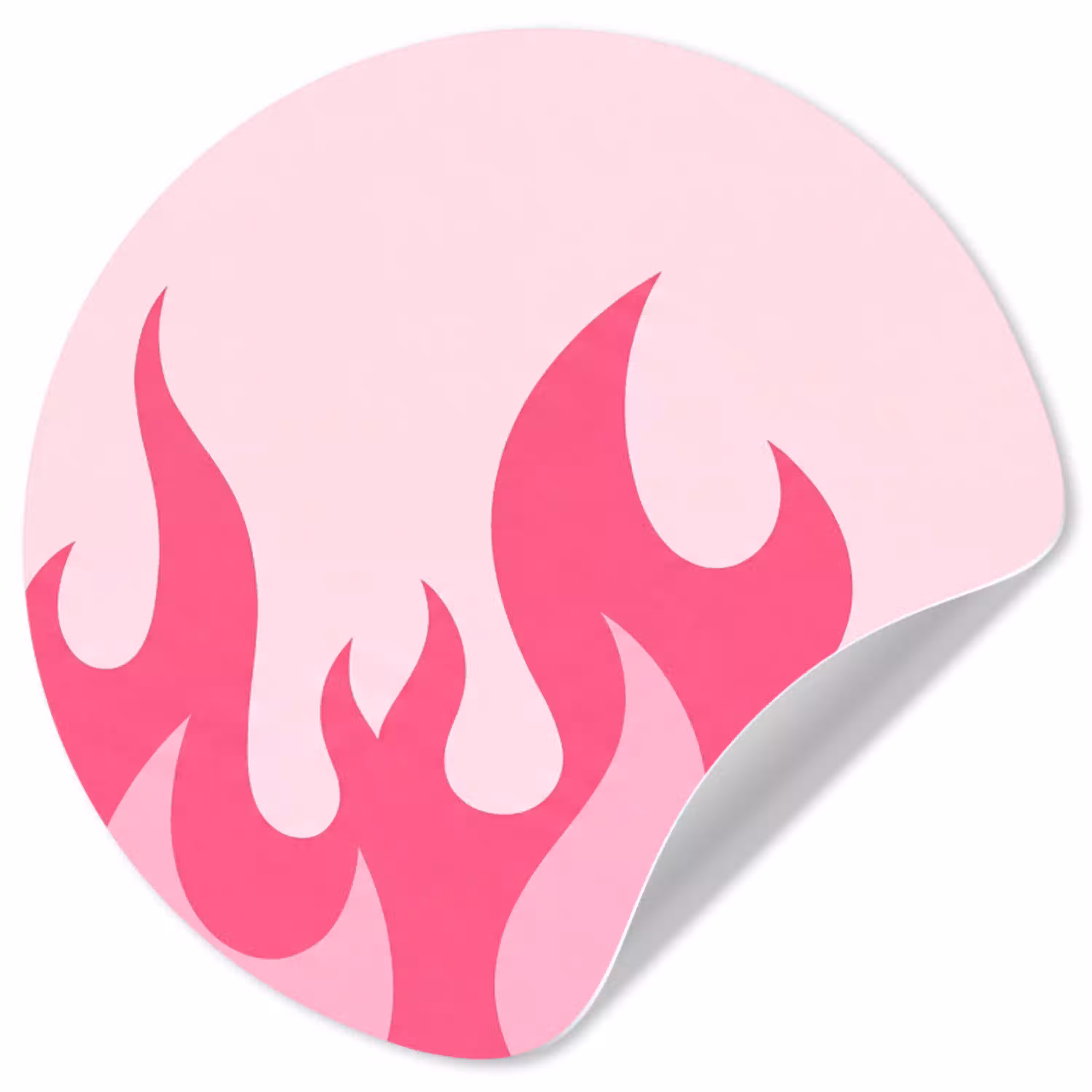 Vlammen - Patroon - Abstract - Modern - Roze Wandcirkel behangsticker klein -3d