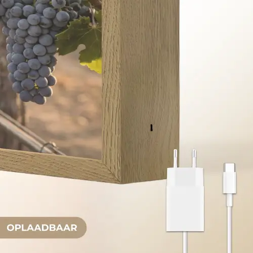 Druiven - Wijngaard - Zonlicht Light Box met batterij (Wandlamp) middel -USP_websiteoplaadbaarNL