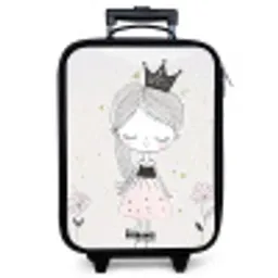 Prinses met zwart jurkje Kinderkoffer - Zwart klein -zzz_website3d