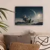 Maan - Kat - Astronaut - Ruimte canvas 2cm klein -sfeer1