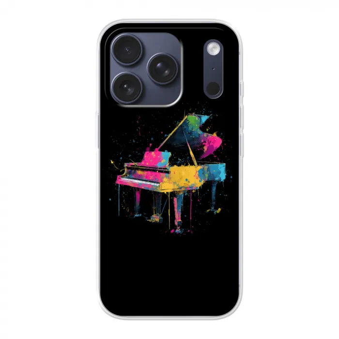 Piano - Kleurrijk - Verf - Modern Telefoonhoesje iPhone 17 Pro klein -3d