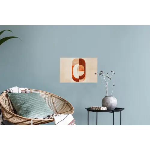 Illustratie - Abstract - Vormen - Rood Muursticker klein -plant