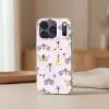 Insecten - Vlinders - Patroon - Roze - Kleurrijk Telefoonhoesje iPhone 17 Pro Max klein -sfeer2