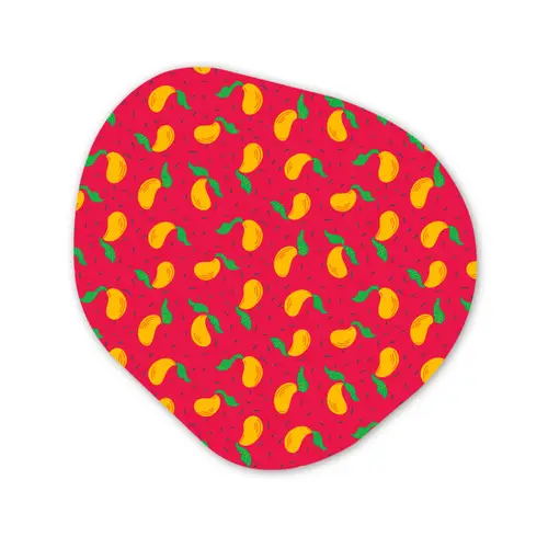 Roze - Mango - Blauwe - Streepjes Wandcirkel Organisch Forex 3mm klein 629 -3d
