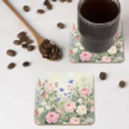 Bloemen - Tuin - Natuur - Kleurrijk onderzetter kurk middel -sfeer2