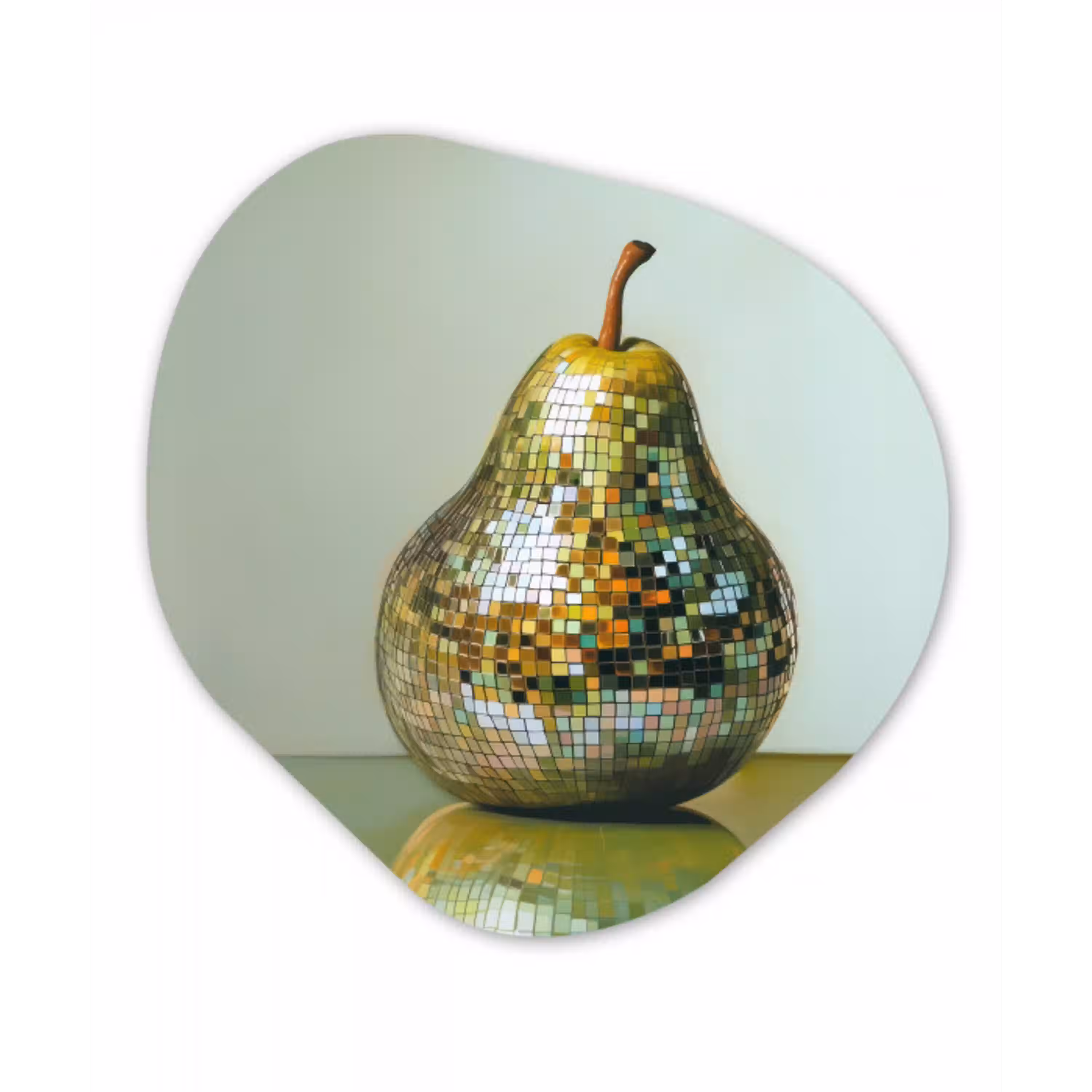 Fruit - Disco - Art - Glitter Wandcirkel Organisch Forex 3mm klein -3d