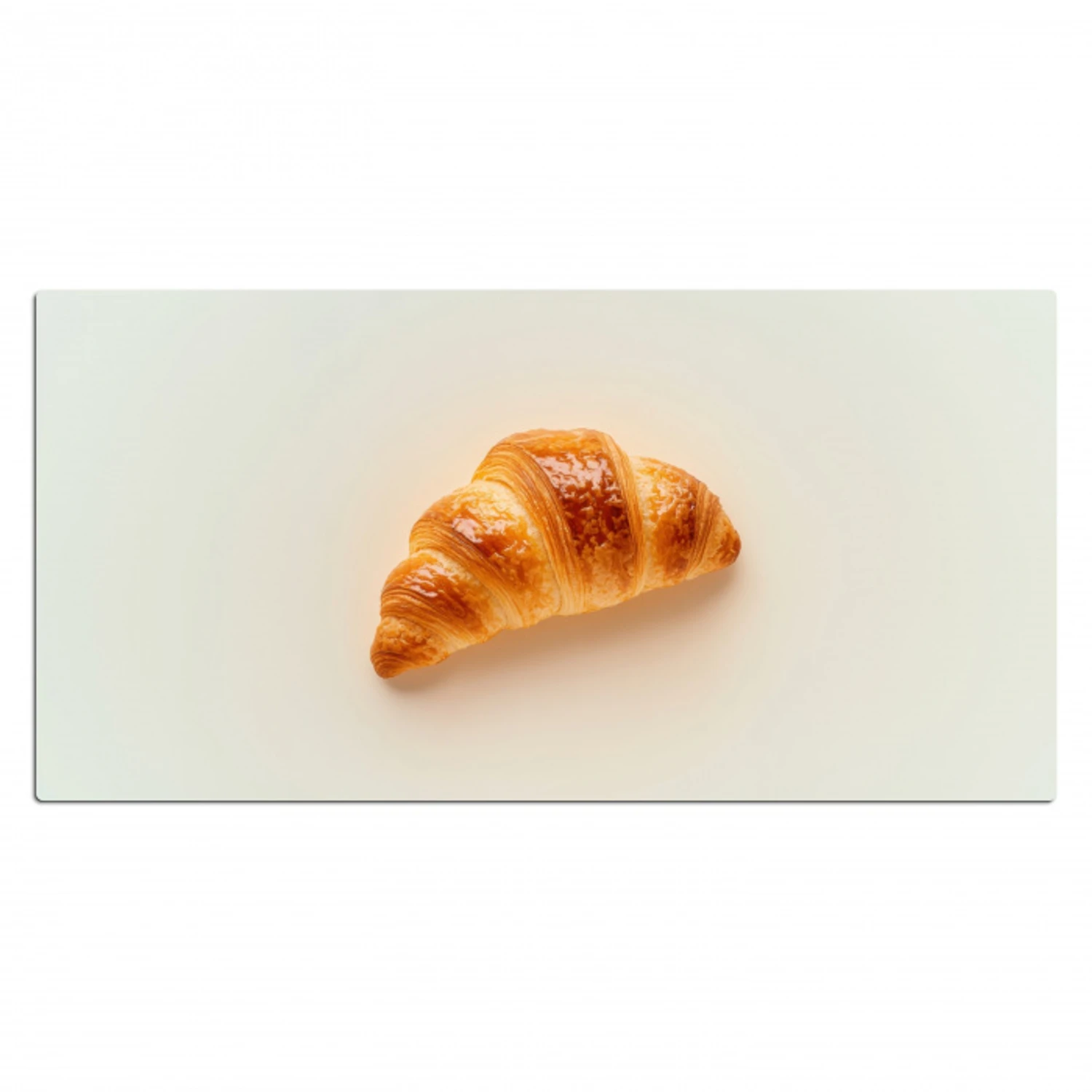 Croissant - Brood - Beige Muismat XXL klein -3d_leeg