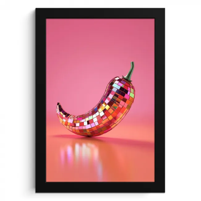 Peper - Disco - Rood - Glitter KitchenYeah - Keuken - Fotolijst klein -3d