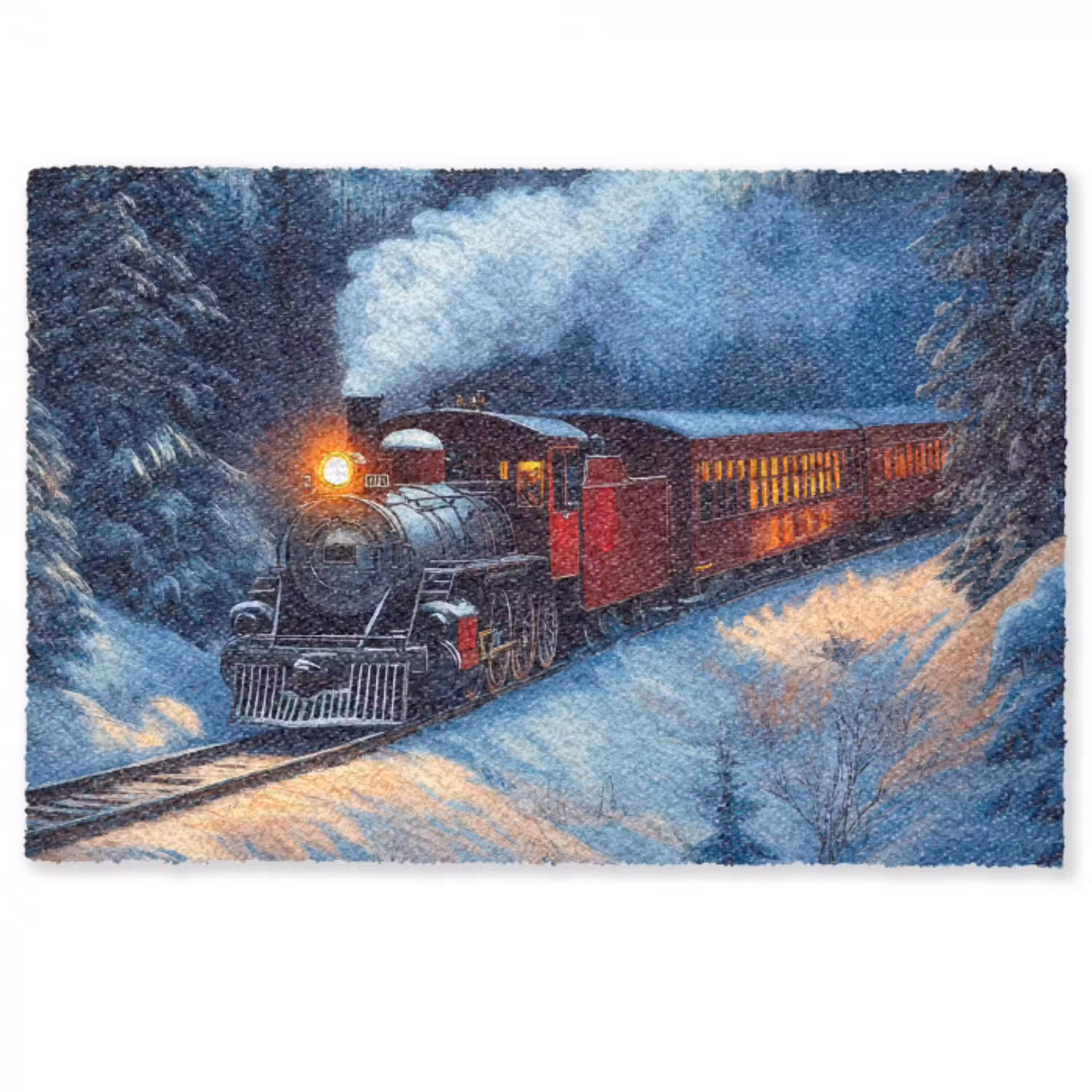 Trein - Kerst - Sneeuw - Kersttrein Deurmat klein -zkaufland3d