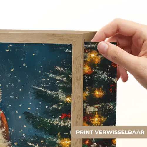 Kerstman - Kerst - Winter - Kerstboom Light Box met batterij (Wandlamp) middel -USP_websiteprintNL