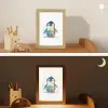 Pinguïn - Regenboog - Waterverf - Dieren - Kinderen Light Box met kabel klein -sfeer3_kind