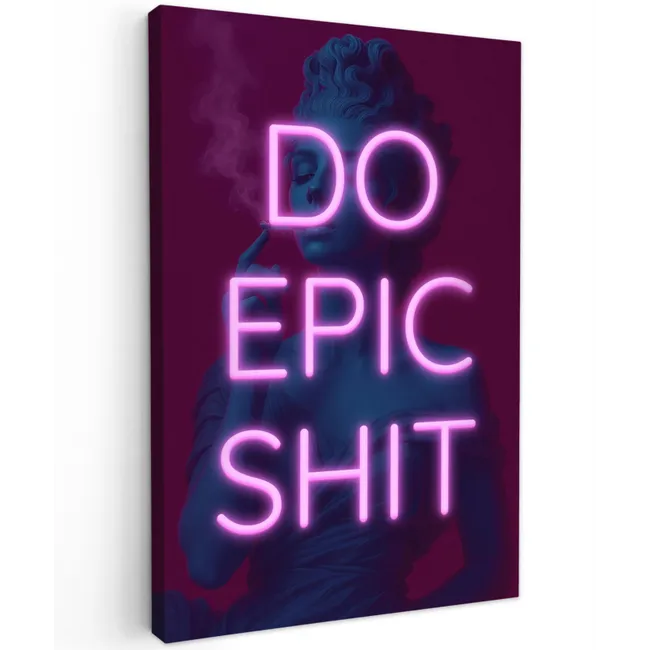 Buste - Neon - LED - Letters Tuinposter op houten frame 2 cm dik klein -3d