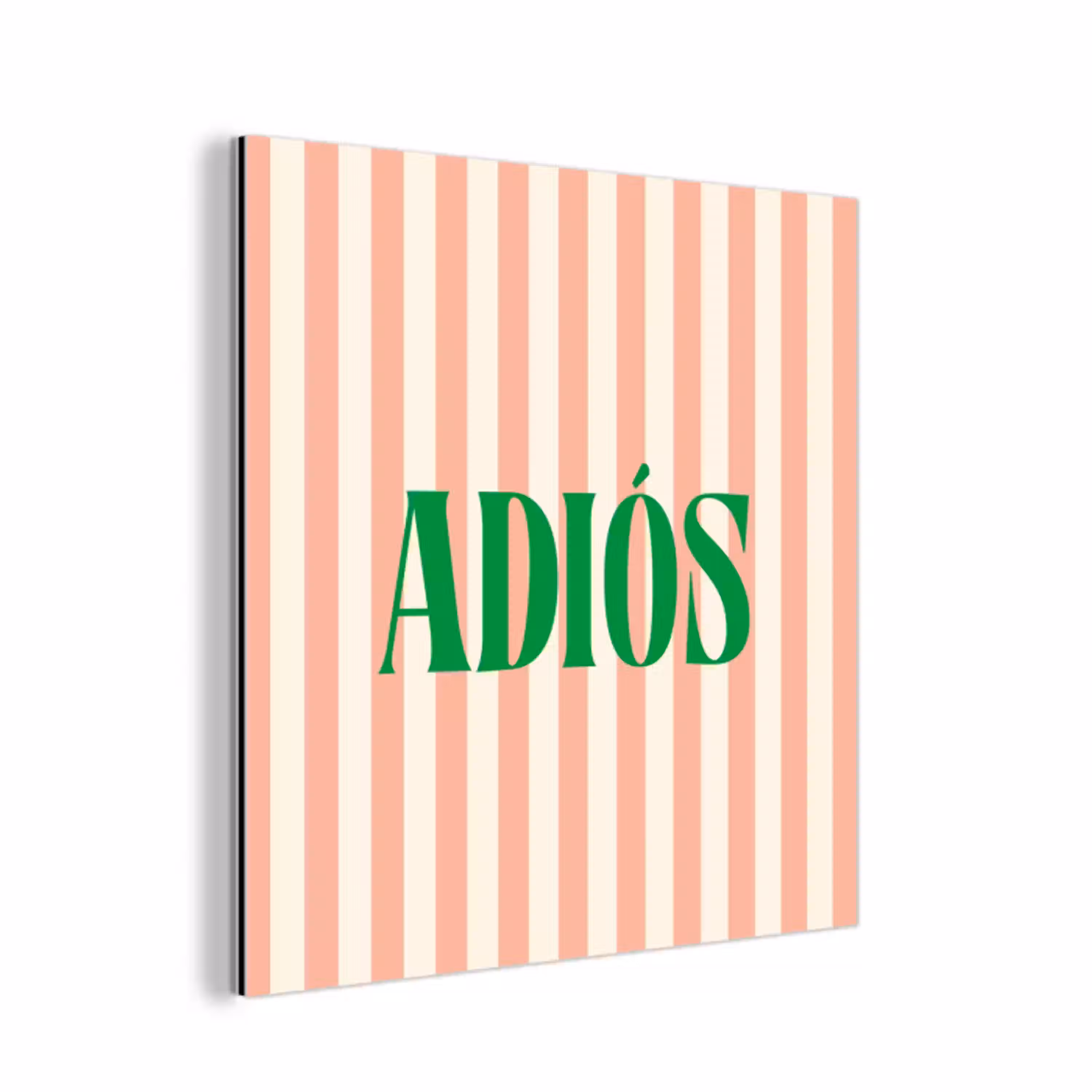 Zachtroze - Groen - Strepen - Adiós aluminium wit klein -3d