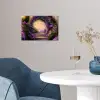 Poort - Paars - Bloemen poster papier klein -sfeer3
