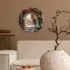 Doorkijk - Rozen - Vintage - Poort Wandcirkel kunststof plaat 5mm dik klein -sfeer1