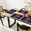 Kosmisch - lichtboom - Kerst - Kleurrijk Placemat vinyl groot -zzsfeer4_Kitchenyeah-website