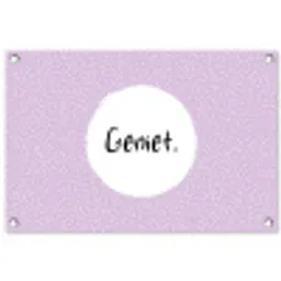 Geniet - Tekst - Quotes tuinposter los doek klein -3d