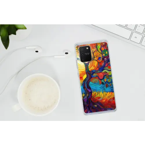 Boom - Zon - Verflook - Kleuren - Abstract Telefoonhoesje Samsung Galaxy S10 Lite klein -oordopS10Lite