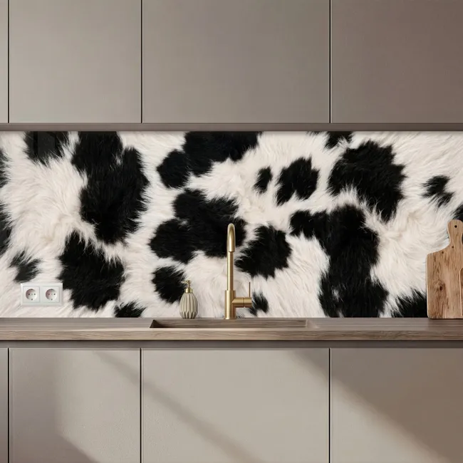 Keuken achterwand - Bont - Textuur - Zwart - Wit