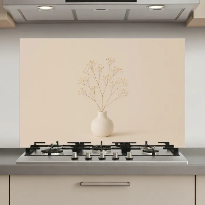 Vaas - Takken - Bloemetjes - Wit keuken achterwand spatscherm klein -3d_website