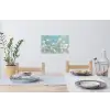 Stengels - Bloemen - Lucht - Wit Muursticker klein -eettafel