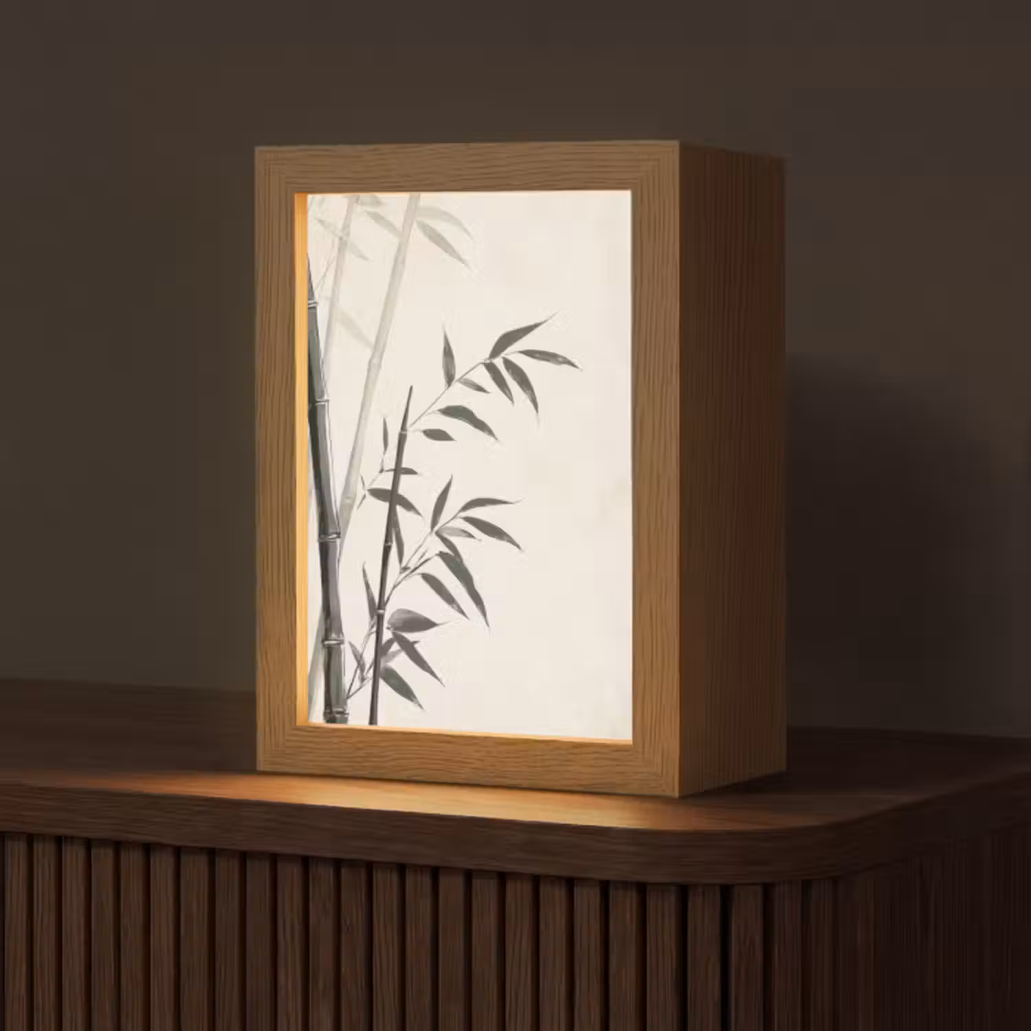 Tafellamp - Japandi - Bamboe - Beige