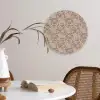 Oosters - Bloemen - Beige - Grijs Wandcirkel kunststof plaat 5mm dik klein 188 -sfeer4