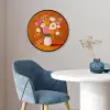 Vaas - Bloemen - Oranje Fotolijst rond zonder passe partout klein -sfeer2