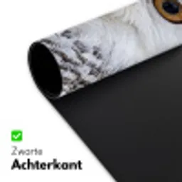 Sneeuwuil - Oog - Wildlife - Wit Muismat XXL klein -sfeer2