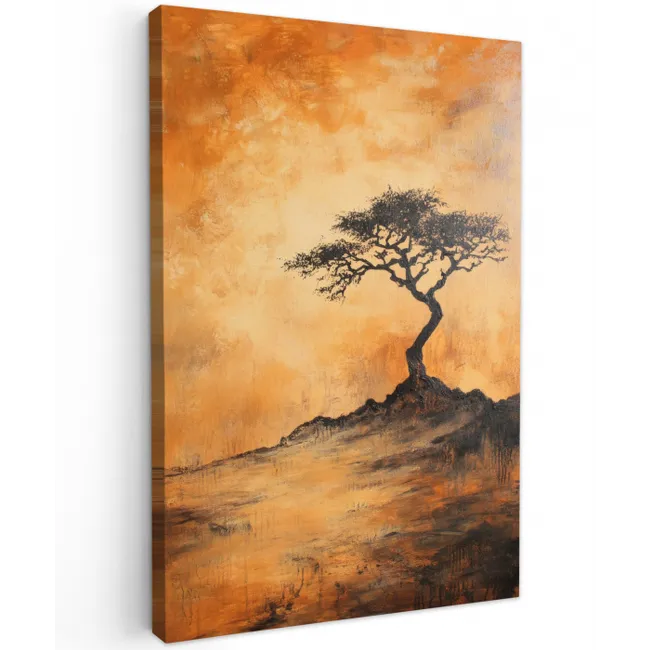 Boom - Landschap - Oranje canvas 2cm klein -z3d