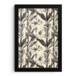 Klassiek - Botanisch - Zwart - Beige fotolijst zwart zonder passe partout klein 224 -3d