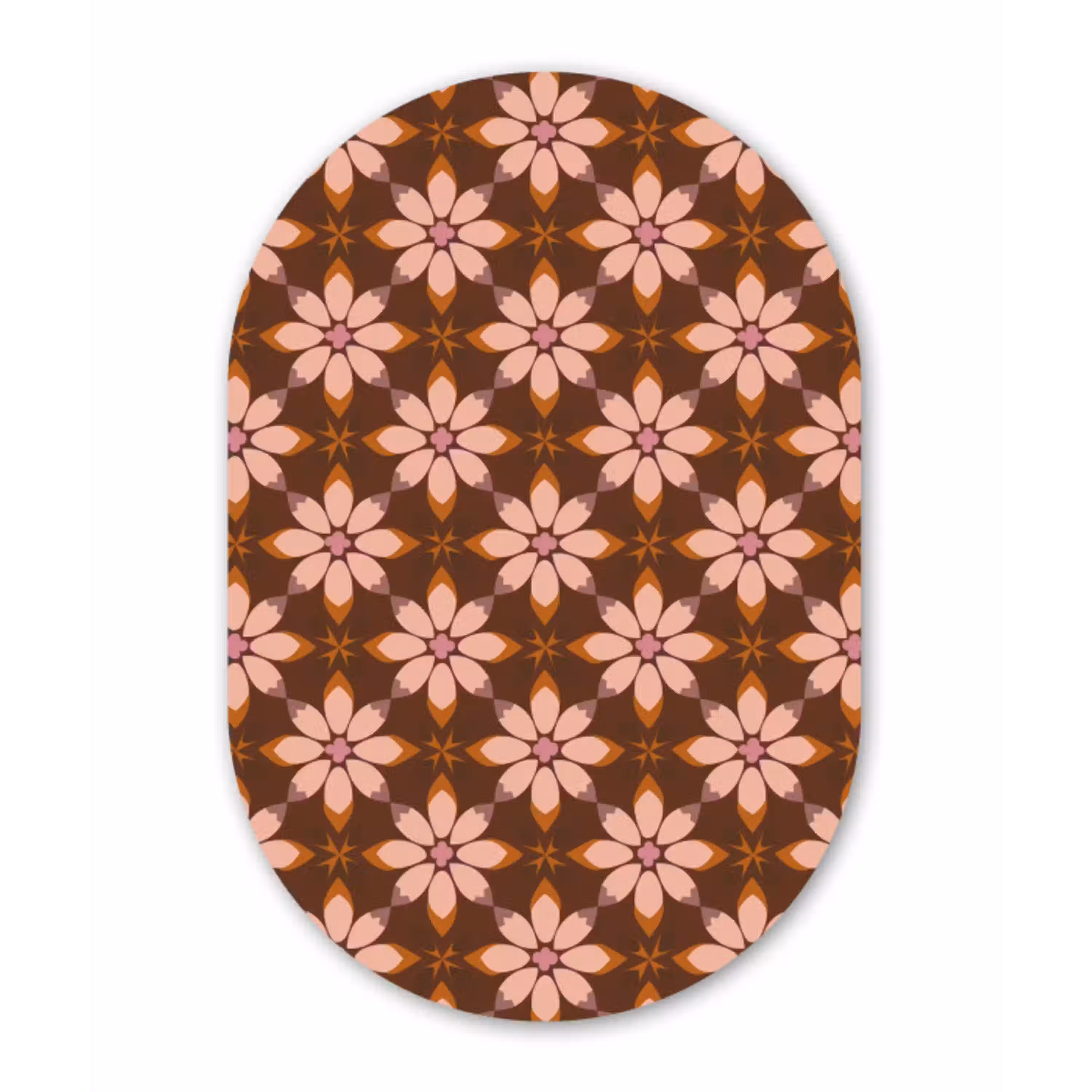 Klassiek - Retro - Bruin Wandcirkel Ovaal Aluminium middel 839 -3d