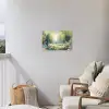 Bos - Schilderstijl - Kleurrijk Tuinposter op houten frame 2 cm dik klein -sfeer1