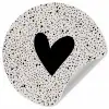 Hartje - Stippen - Beige Wandcirkel behangsticker klein -3d