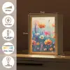 Bloemen - Natuur - Waterverf - Kunst Light Box met kabel (Tafellamp) klein -USP_NL