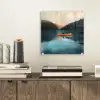 Bossen - Meer - Kano - Oranje plexiglas 5mm klein -sfeer1