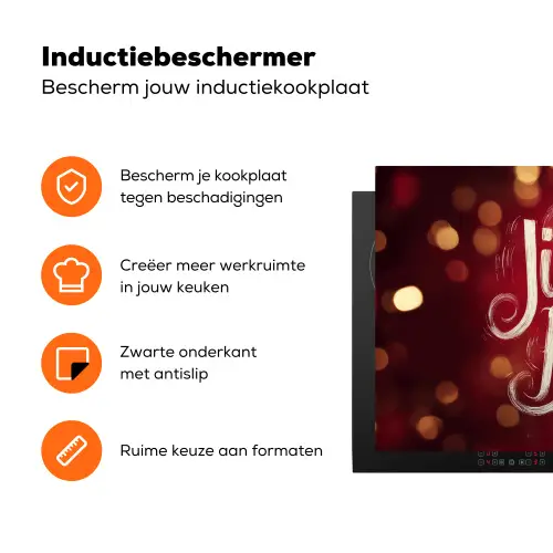 Jingle - Bells - Kerst - Rood Inductie beschermer vinyl 3mm klein -zzzzzzz-td-ups